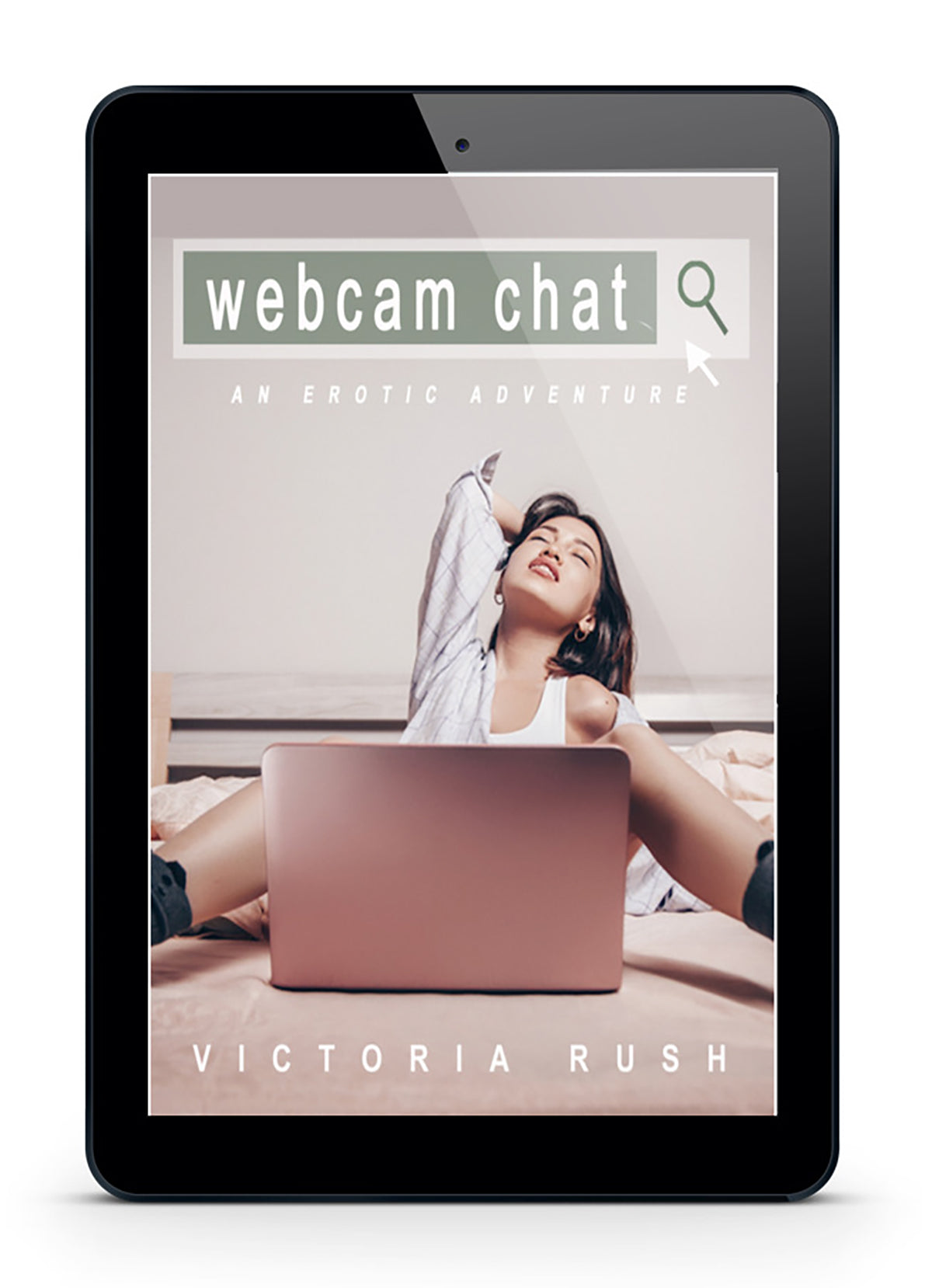 Cover of Webcam Chat ebook, a virtual lesbian erotica by Victoria Rush.
